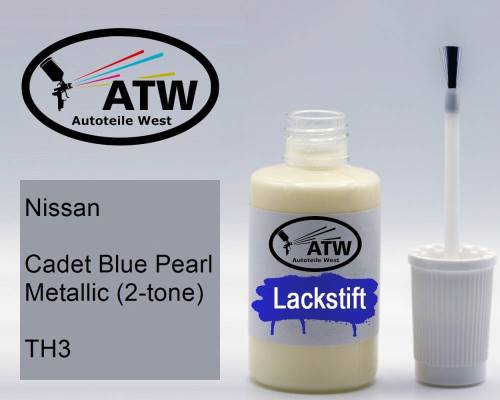 Nissan, Cadet Blue Pearl Metallic (2-tone), TH3: 20ml Lackstift, von ATW Autoteile West.